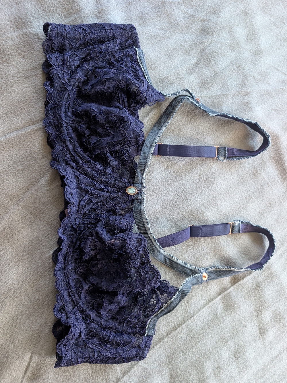 Savage X Fenty Lace Bralette in Deep Purple